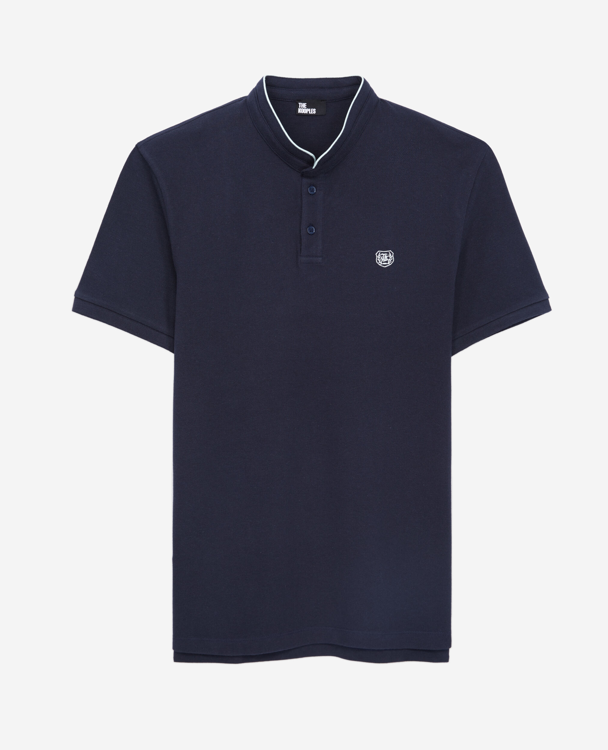 Polo bleu marine en coton