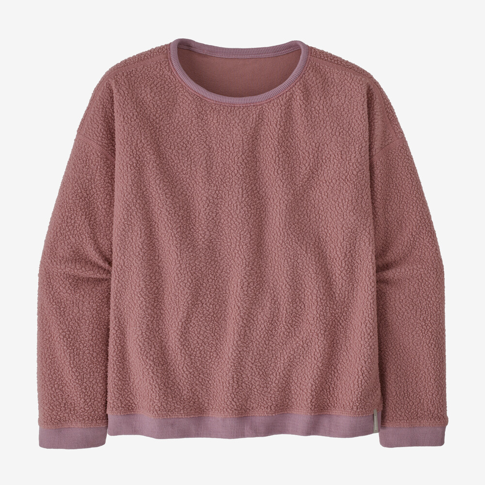 Damen-Fleece-Rundhalsausschnitt aus Shearling