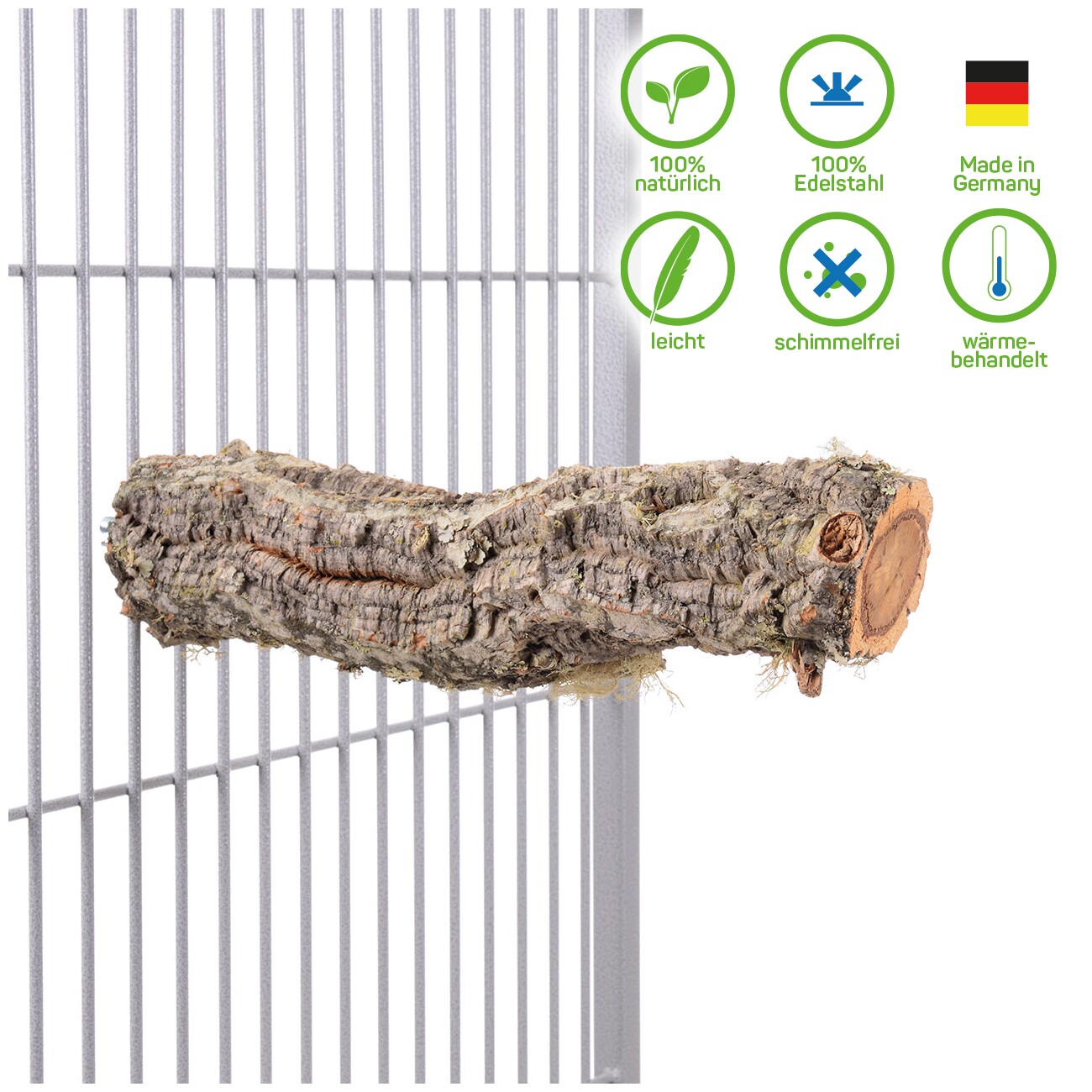 HappyBird Sitzstange Natur Kork L