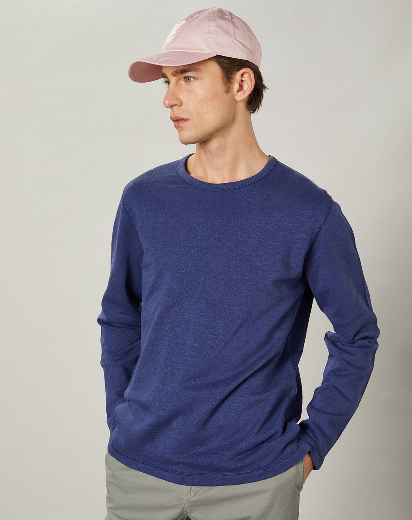 Hartford Sweat Light Crew bleu worker