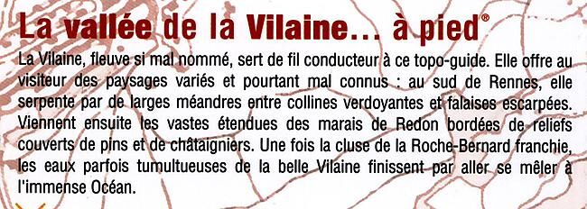 FFRP - P354 LA VALLEE DE LA VILAINE A PIED FFRP
