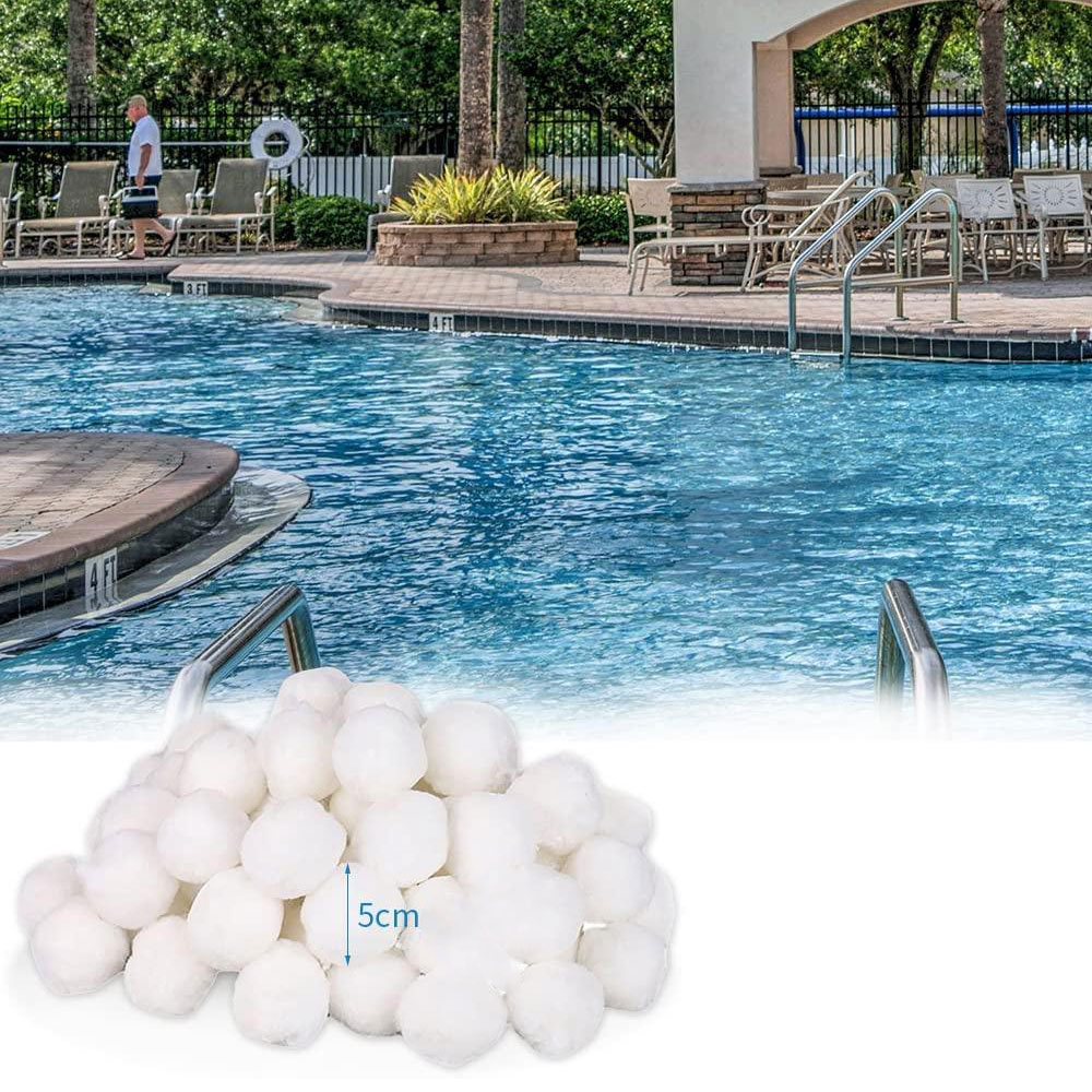 (700g) Pool Filter Bälle Wiederverwendbare Polysphere Kugeln für Sandfilter Pumpe - Weiss