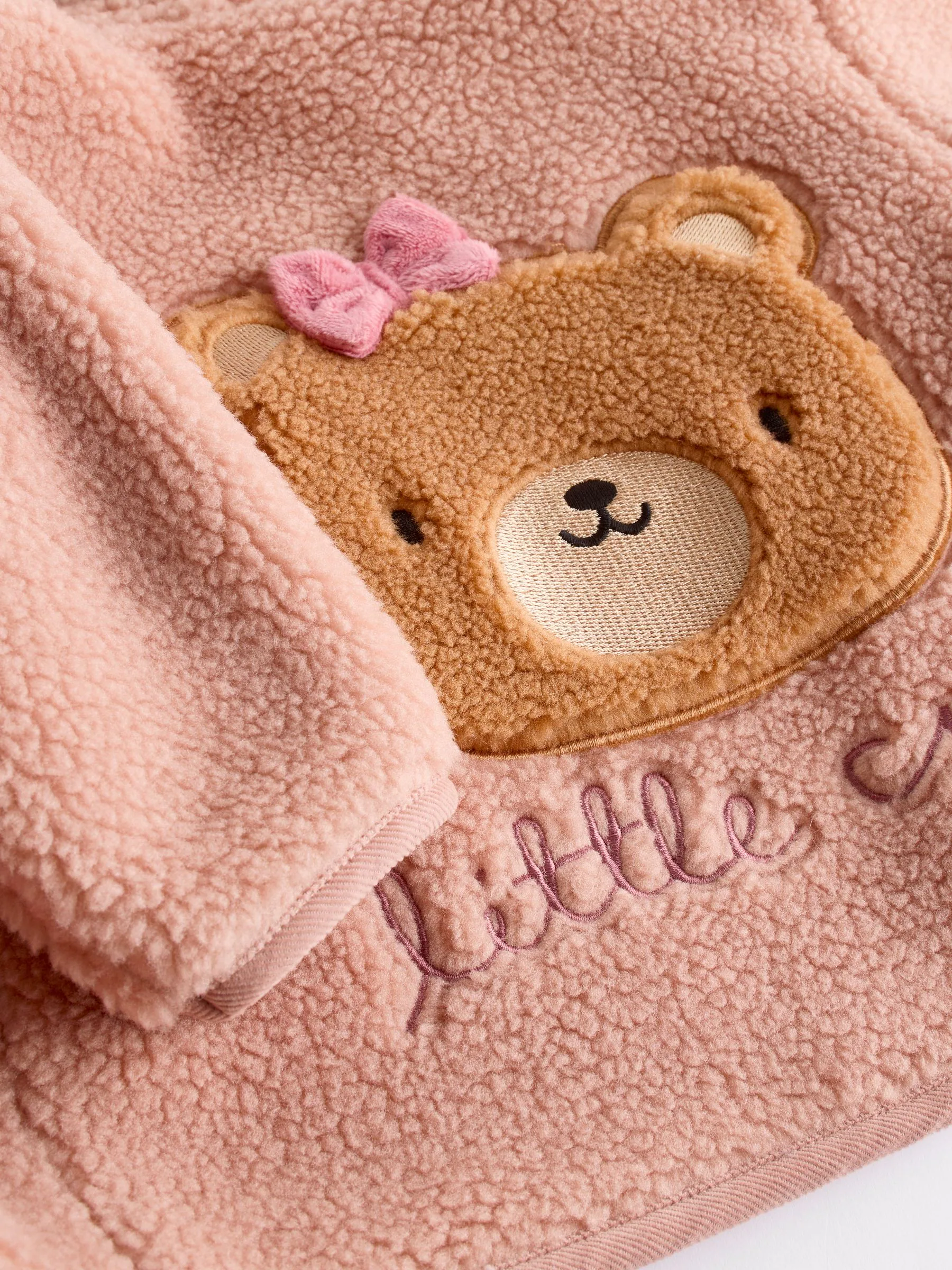 Roze - Baby Borg fleecejack (0mnd-2jr)