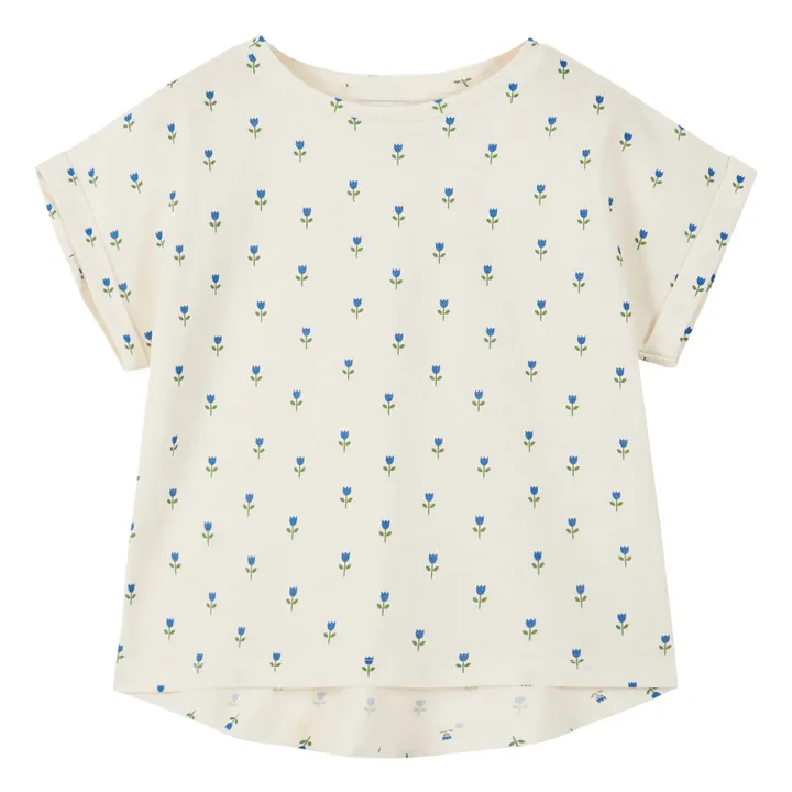 Emile et Ida T-Shirt Coton Bio Tulipes | Ecru