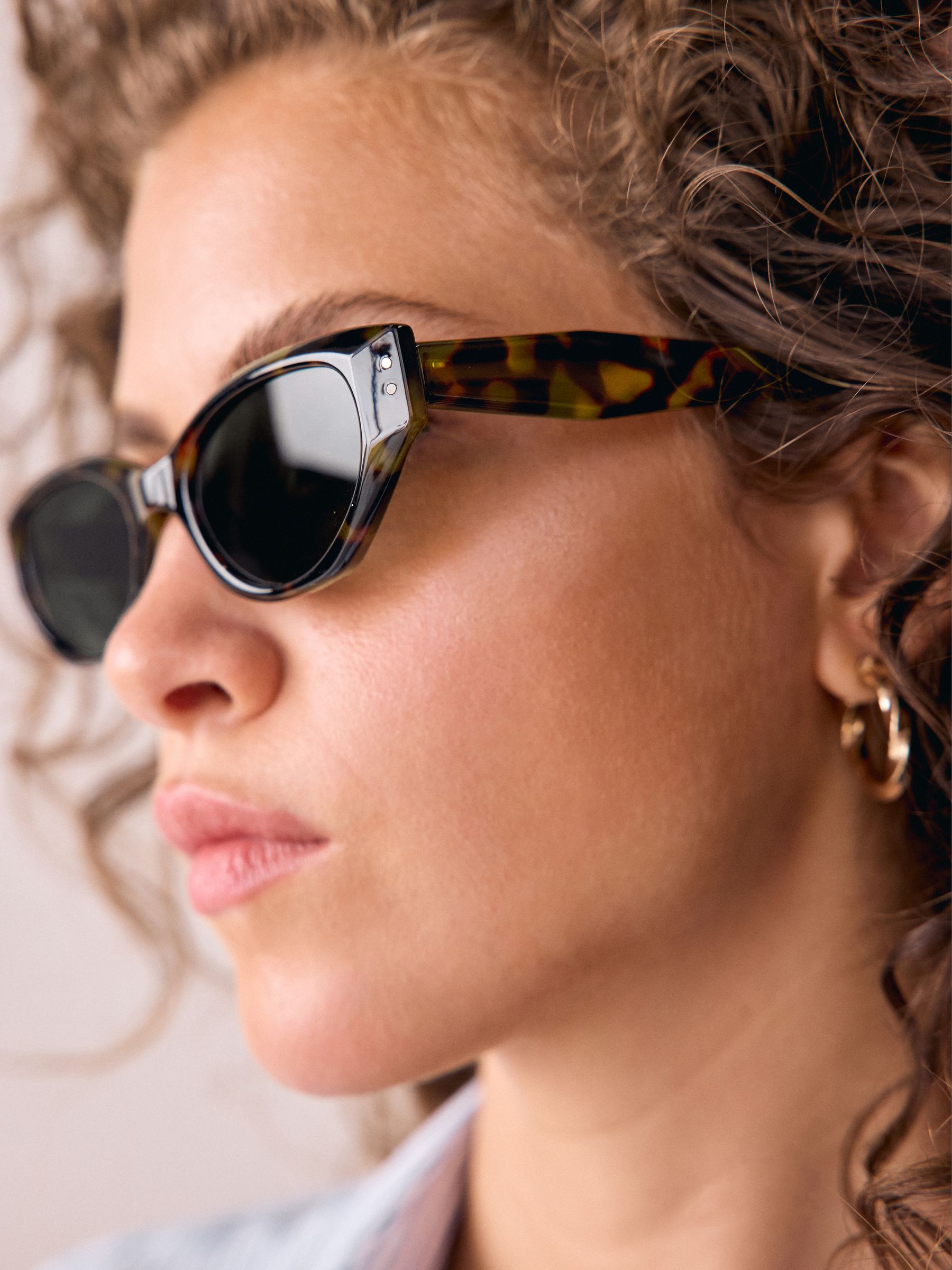Tortoise bruin - Slim Sunglasses