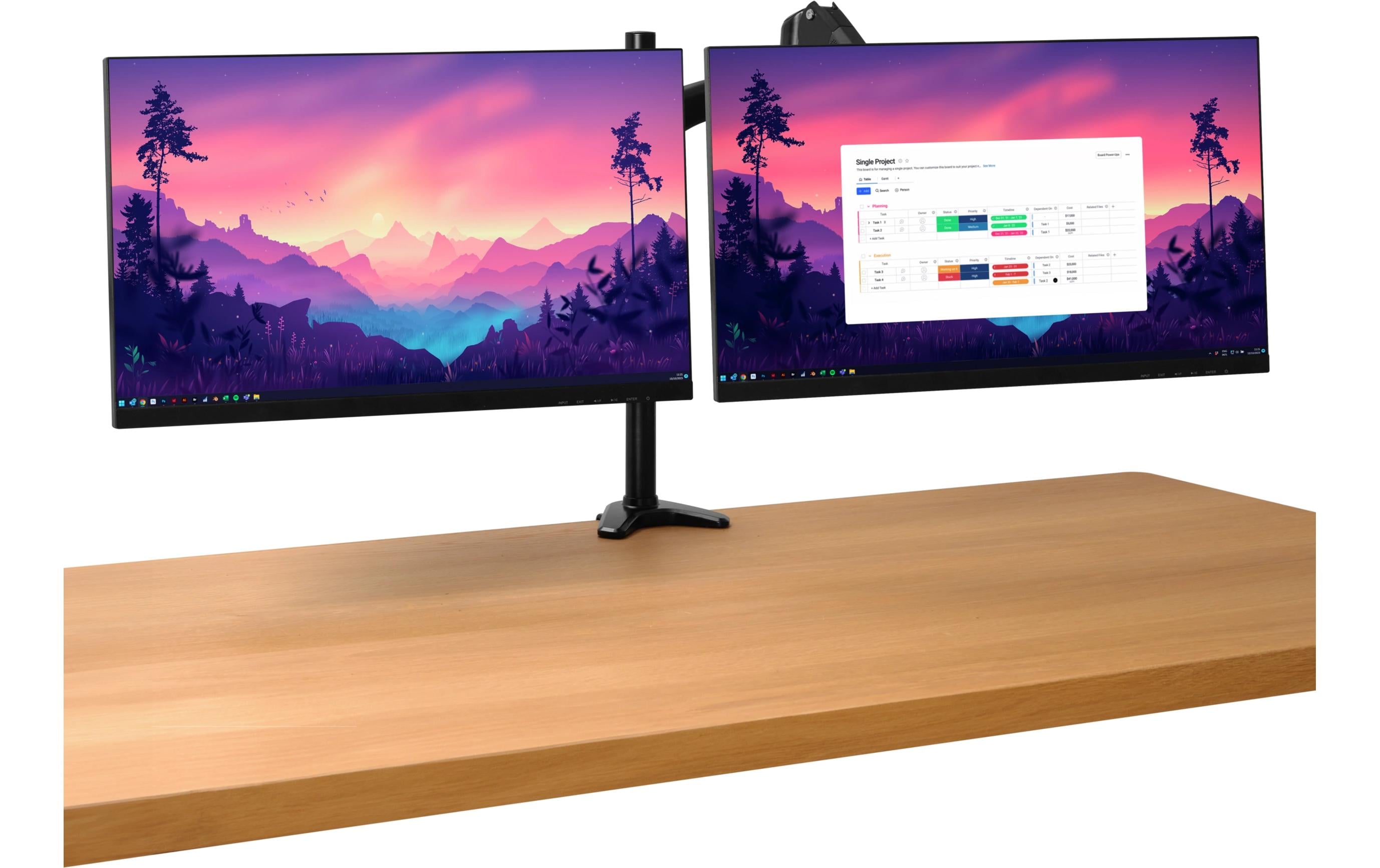 Mara Monitor- & Laptop-Arm bis 16 kg – Schwarz<br>Ergonomische Halterung für Monitor und Laptop