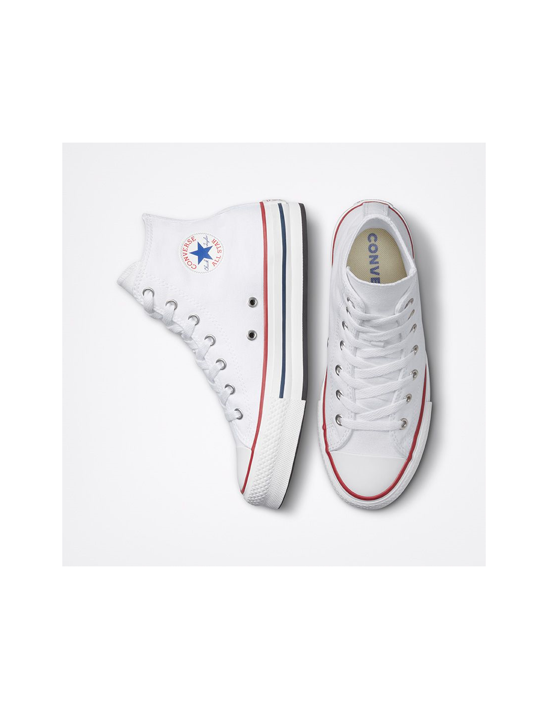 converse sneakers compensées montantes femme eva lift hi blanc