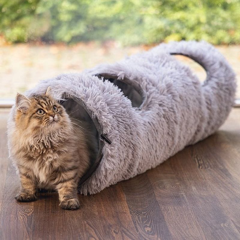 Beeztees Pluche Speeltunnel Nona Grijs Kitten | 20096
