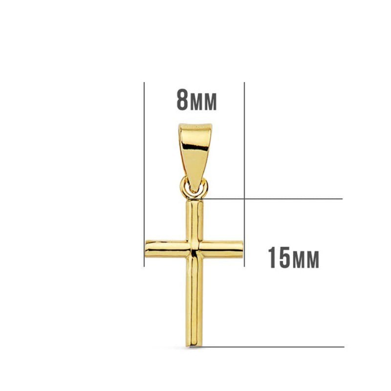 Collier - Médaille Croix Or 18 Carats 750/000 Jaune - Chaine Dorée
