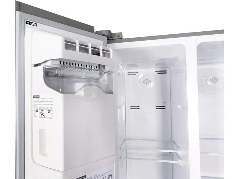 Kibernetik Foodcenter FC513 Grau Side by Side Kühlgerät mit Icemaker
