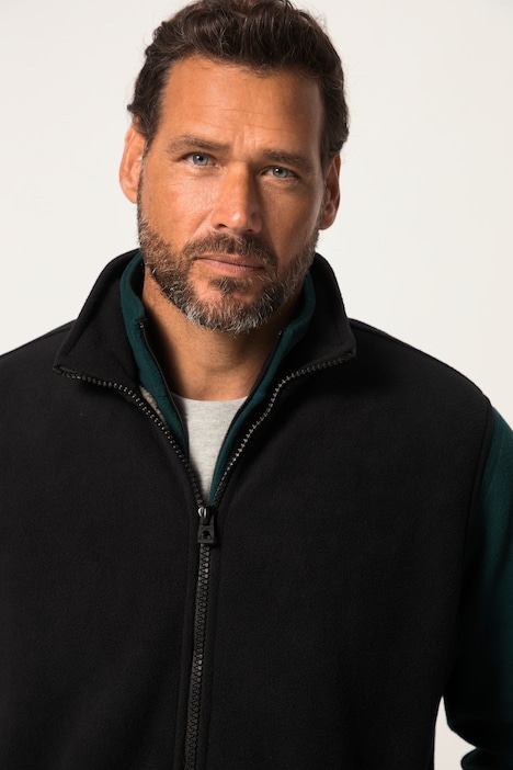 Fleece-Weste, Workwear, Teddyfutter, Stehkragen, Zipper