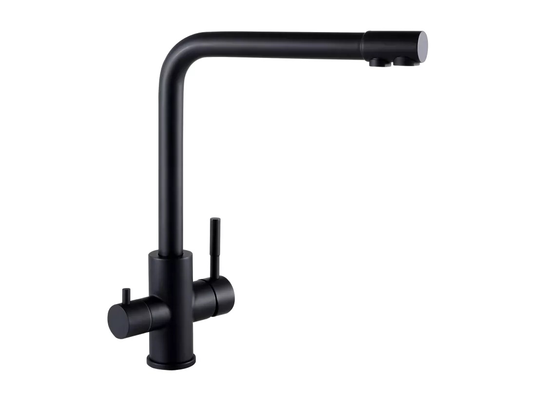 Cecipa max 3 en 1 Robinet de Cuisine pour Système D'osmose Noir, Mitigeur de Cuisine à 3 Voies, Robinet D'eau Propre,EU Modèle