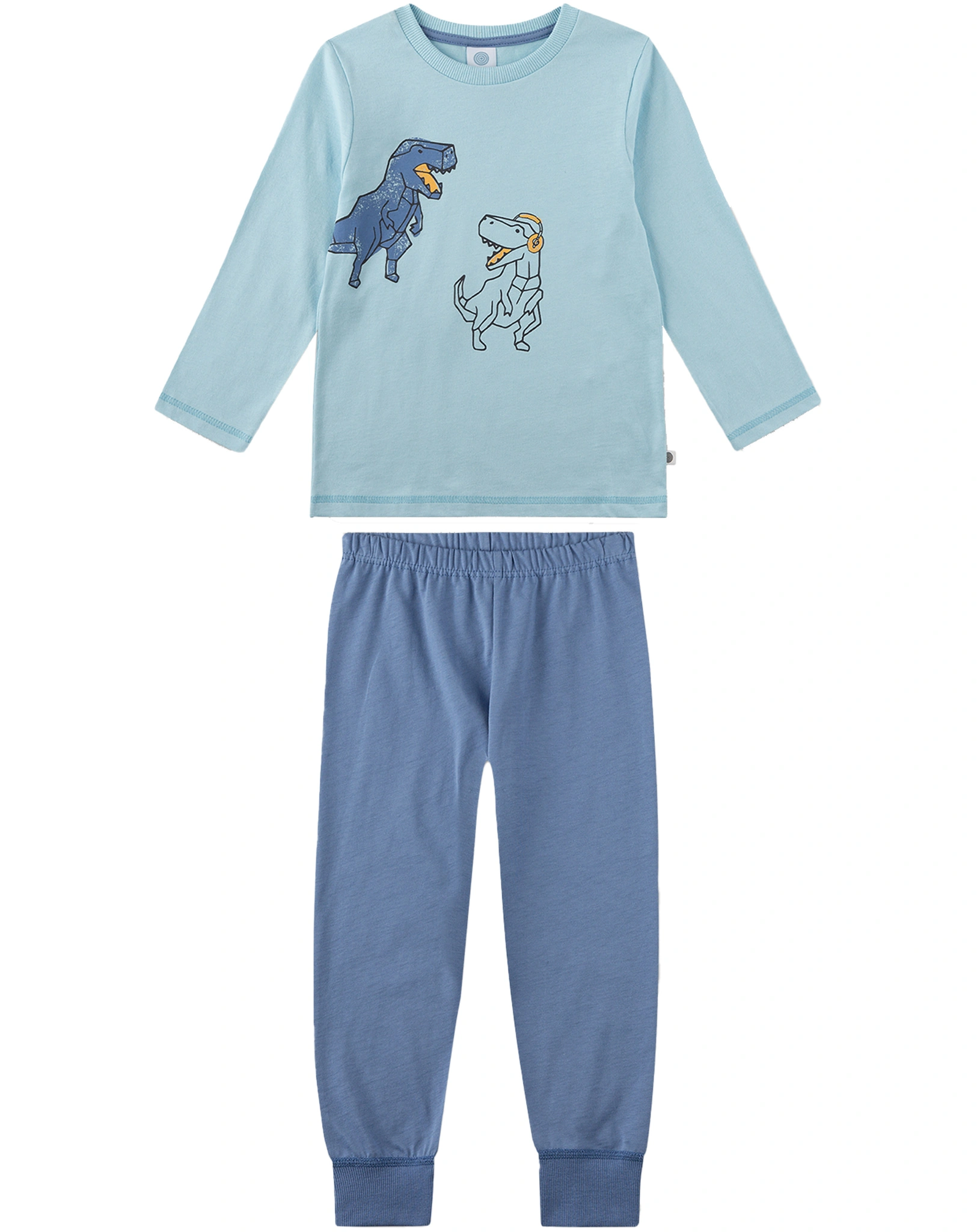 Schlafanzug MUSIC DINOS lang in milky blue