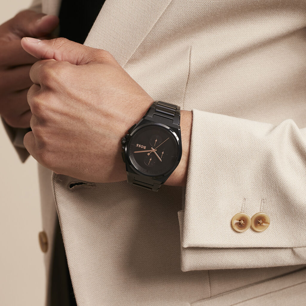Montre Boss steer Chrono Noir