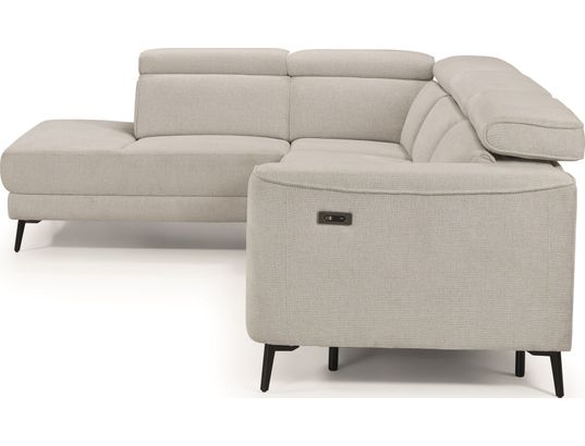 CONCEPT1 - Canapé tissu Mali 2 relax électrique beige angle gauche