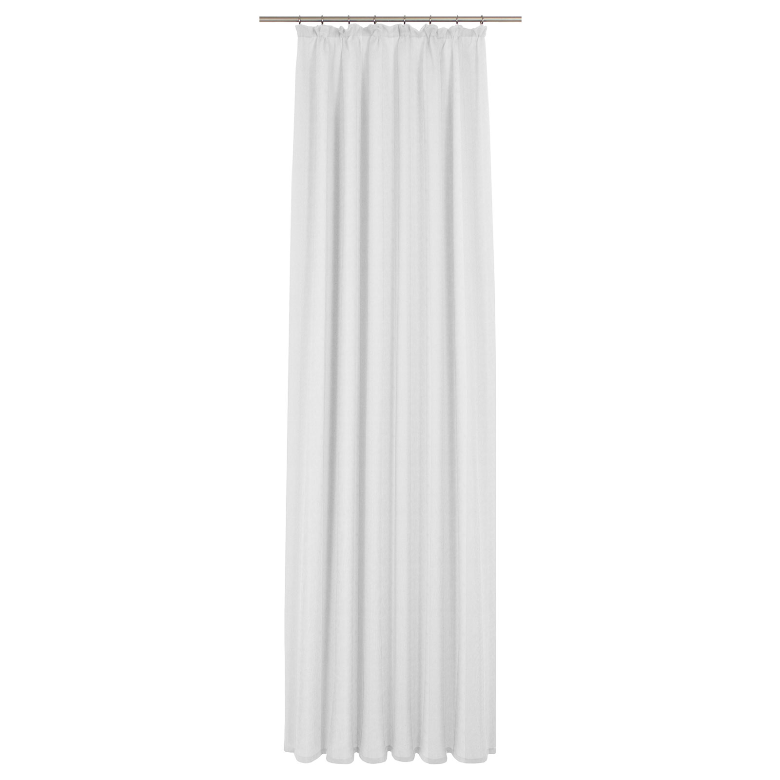 Vorhang - transparent-weiß - feine Streifen - 300x120 cm