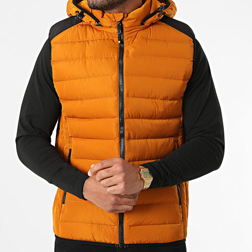 Doudoune Capuche Sans Manches 1206 Orange