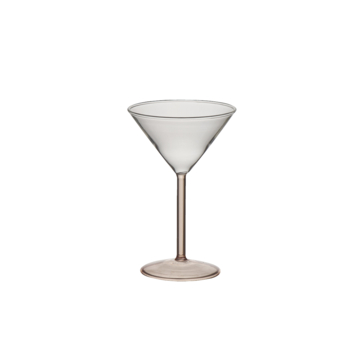 Cocktail glas roze 11x11x17cm