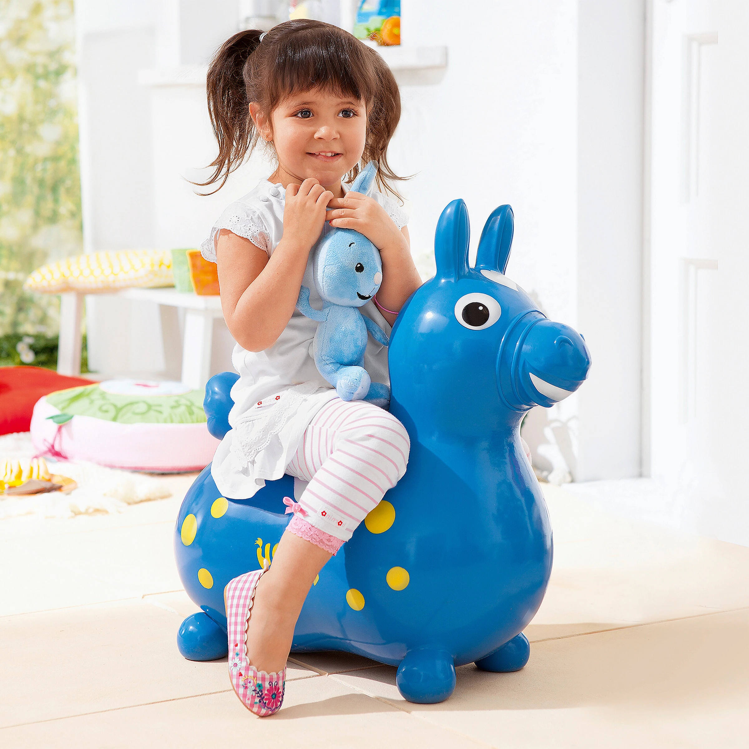Gymnic Sitz- und Hüpfpferdchen Rody blau