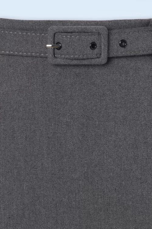 Vixen Belted pencil rok in grijs