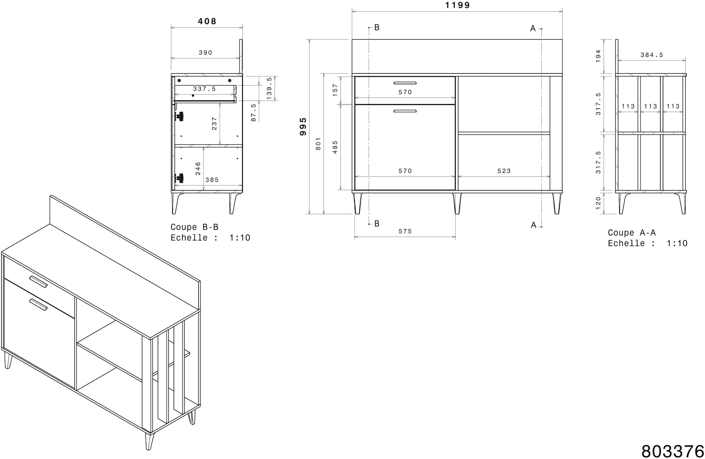Parisot Mehrzweckschrank »Gala 12« 1 Stk. tlg.