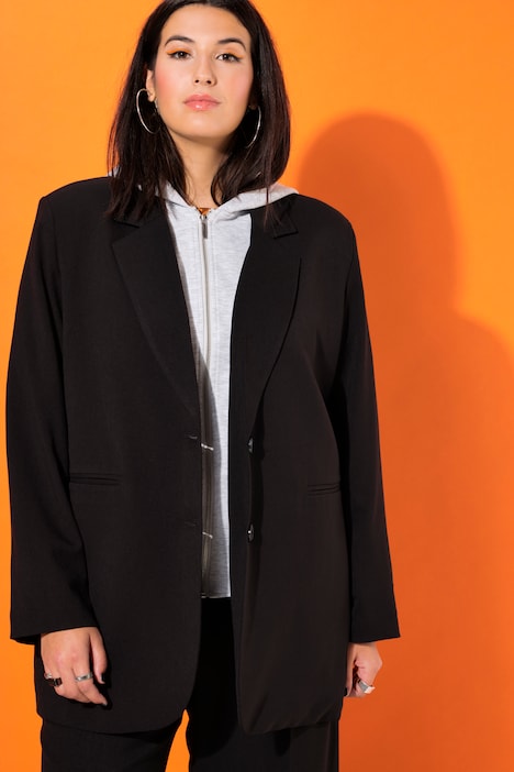 Blazer, oversized, Kapuze, Komplettfutter