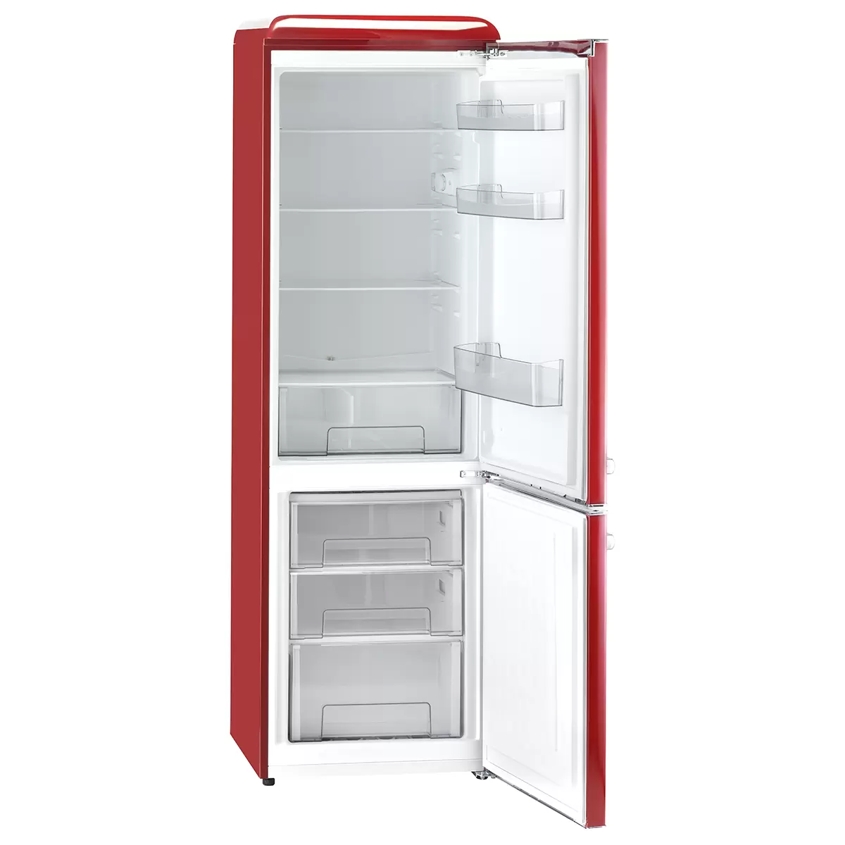 Kühlschrank Frescolino Classic rot,silber