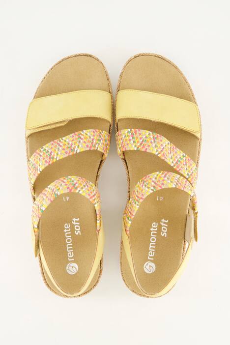 Remonte Soft Sandalen, vegan, Wechselfußbett, Weite F 1/2, vanillegelb