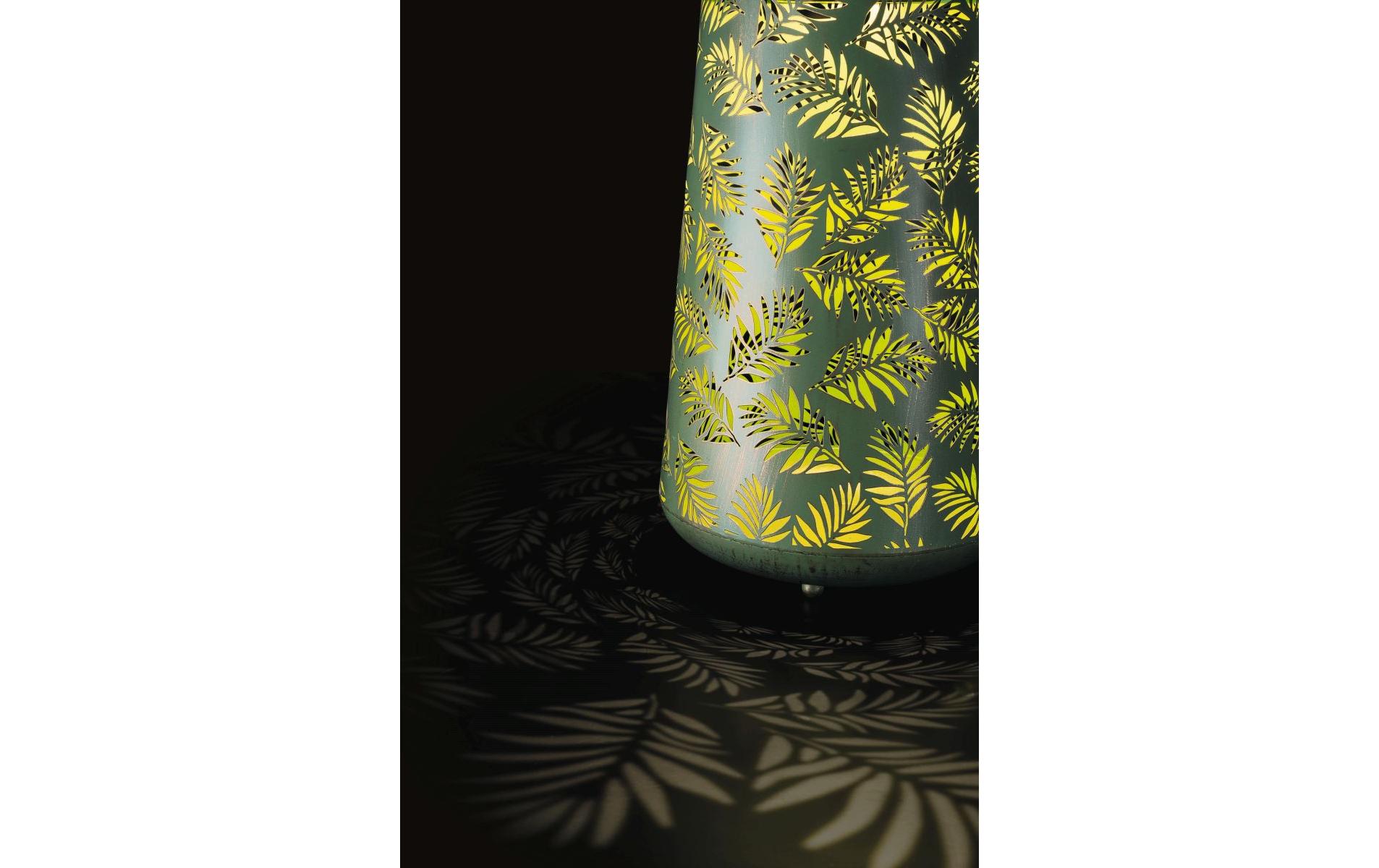 Laterne Solar Antic Bamboo, Ø 28 x 46 cm, GrünSolarleuchte zum Aufstellen oder Aufhängen