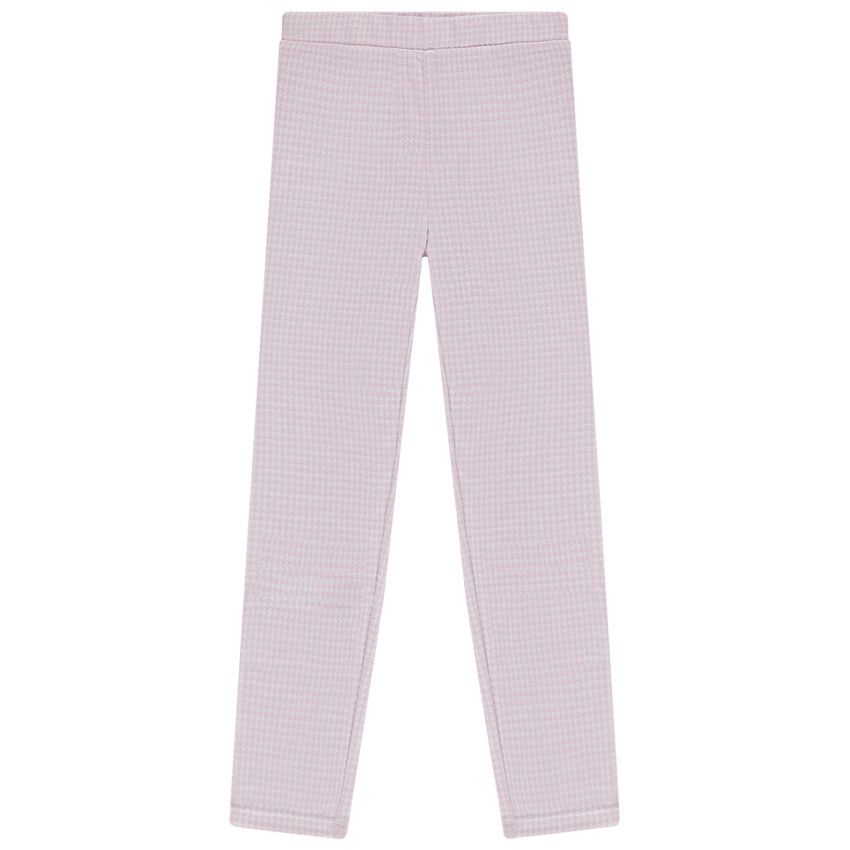 Jegging en milano motif pied-de-poule pour fille - Lilas