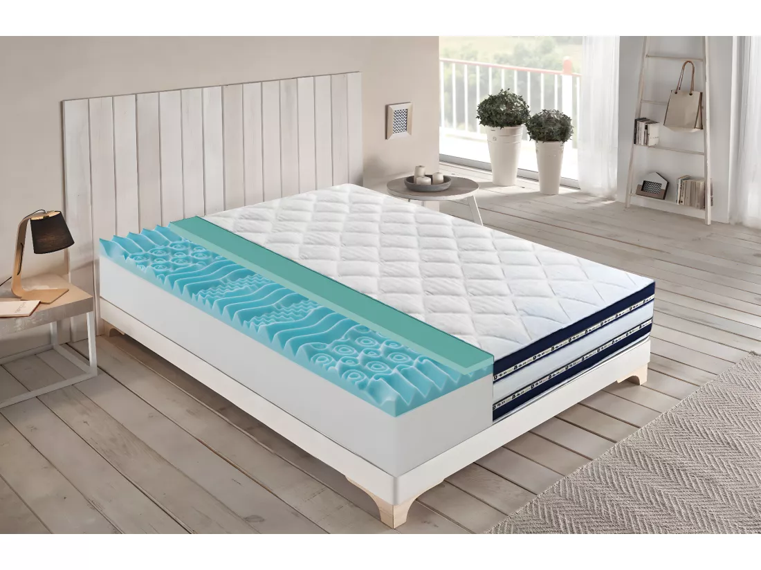 Matelas en mémoire de forme et gel rafraîchissant de 27 cm de hauteur modèle Fantasma 90x190 cm