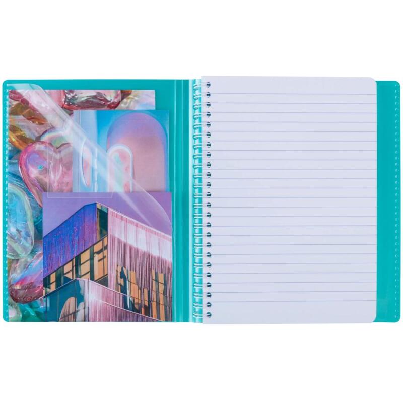 Carnet reliure intégrale enveloppante Koverbook Silver A5 160 pages ligné couverture polypropylène opaque - Assortis