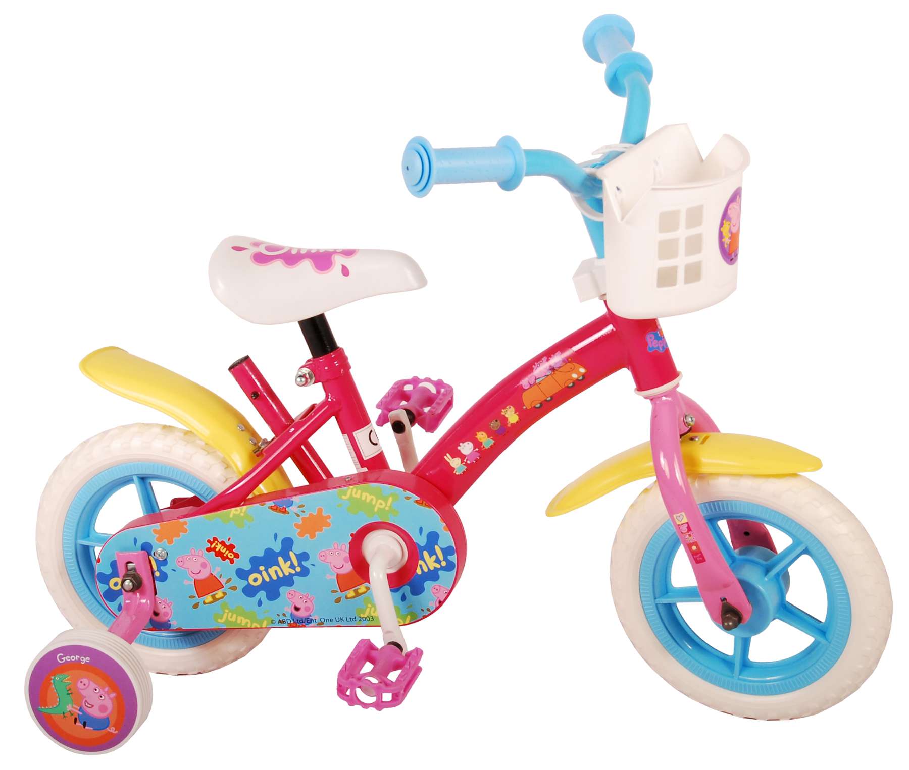 Kinderfahrrad Peppa Pig Fahrrad 10 Zoll Kinderrad in Pink / Blau