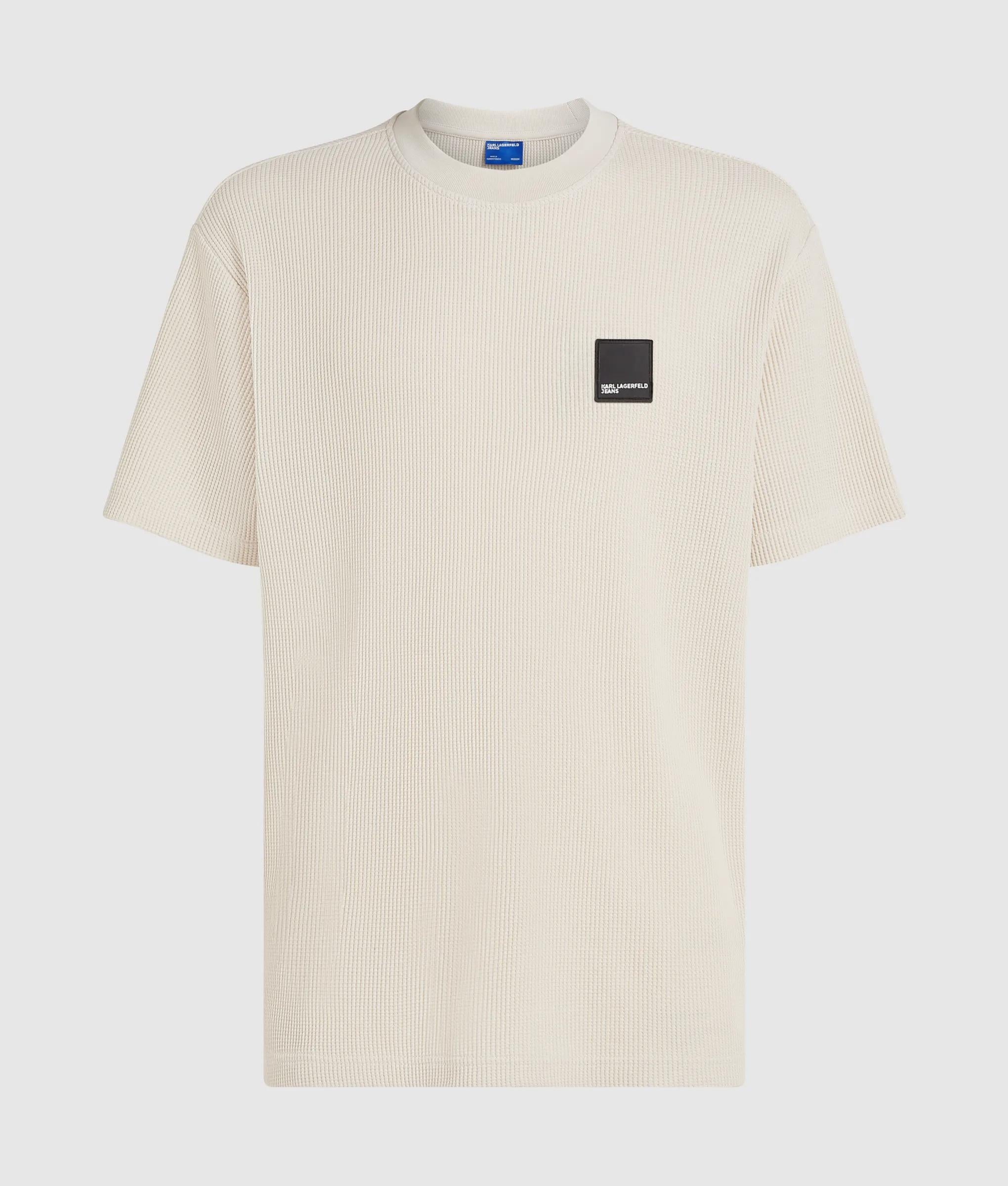 T-shirt met wafeltextuur