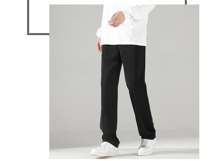 Naideth - Halfhoge effen rechte broek
