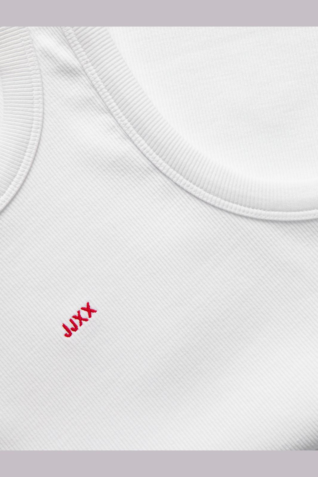Jjxx Jxforest Str Sl Logo Rib Top Styd 4663973 bright white jjxx logo