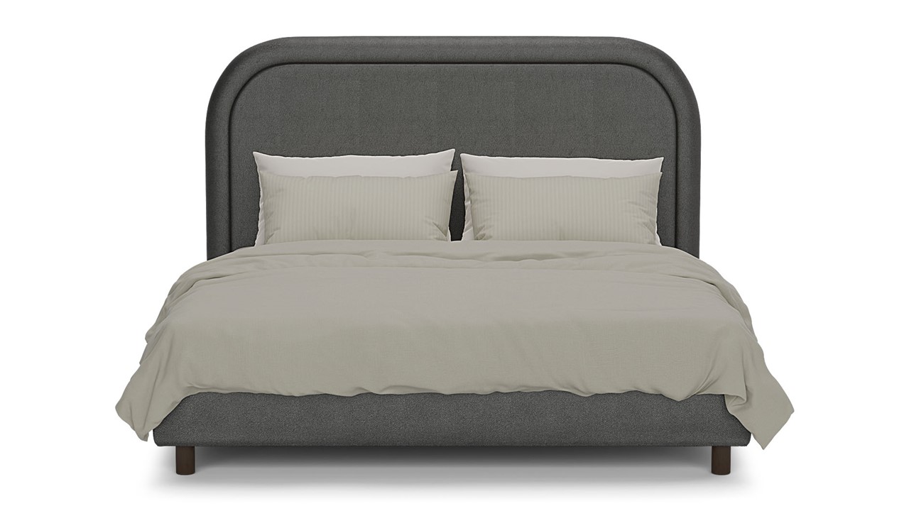 Bed Amber - Velvet glow dark grey