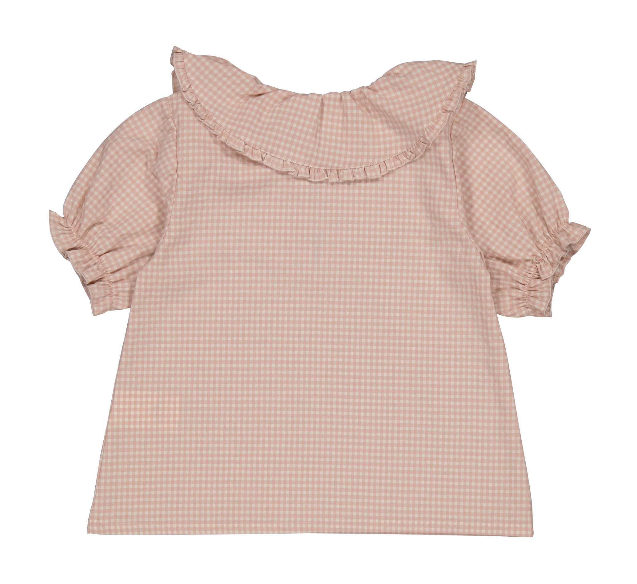 ANAEL - Blouse vichy en coton mélangé| Rose