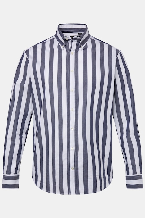 JP 1880 Business-Hemd, Langarm, Streifen, EasyCare, Buttondown-Kragen, Modern Fit, bis 8 XL