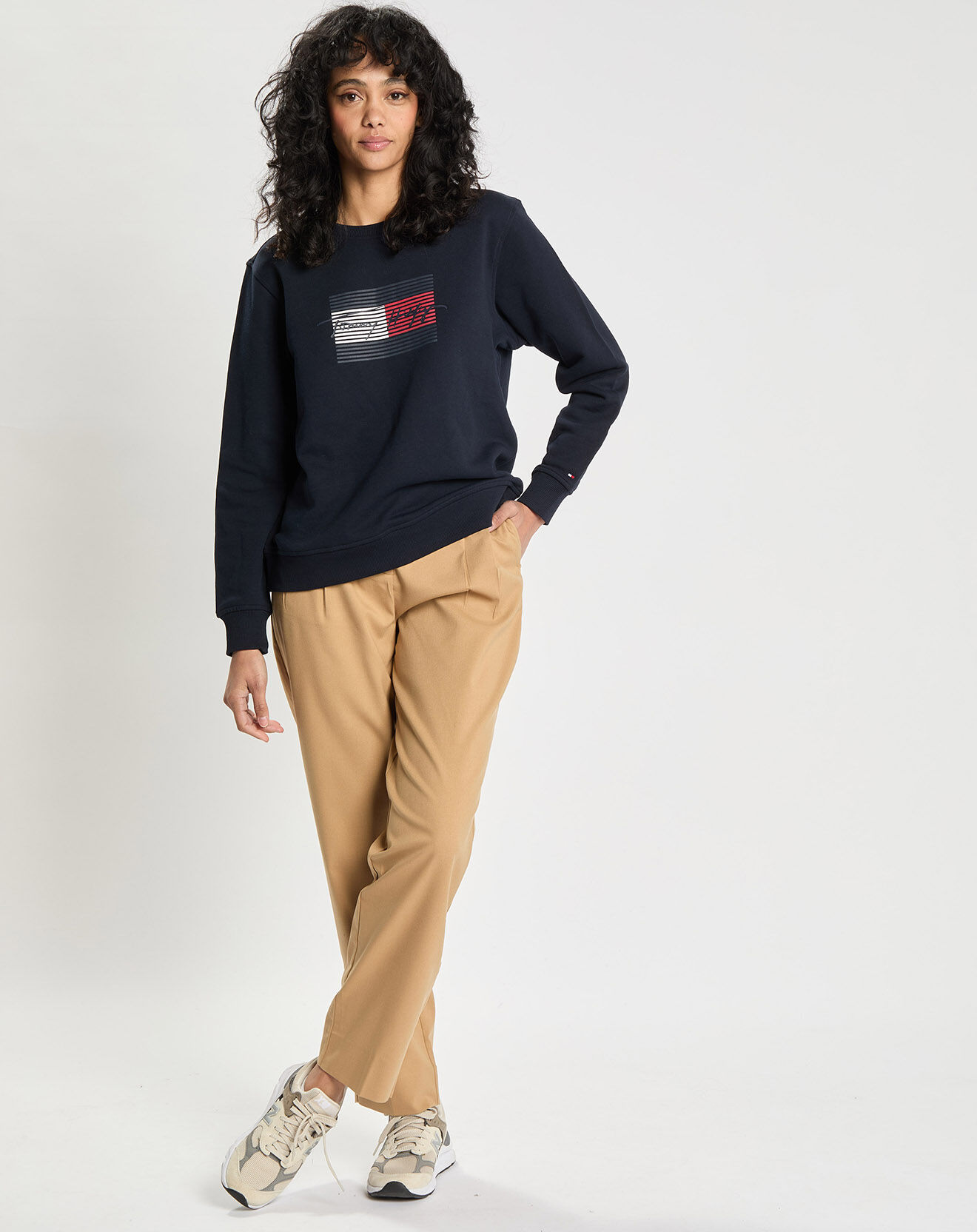 Tommy Hilfiger Pantalon Tapered à pinces beige foncé