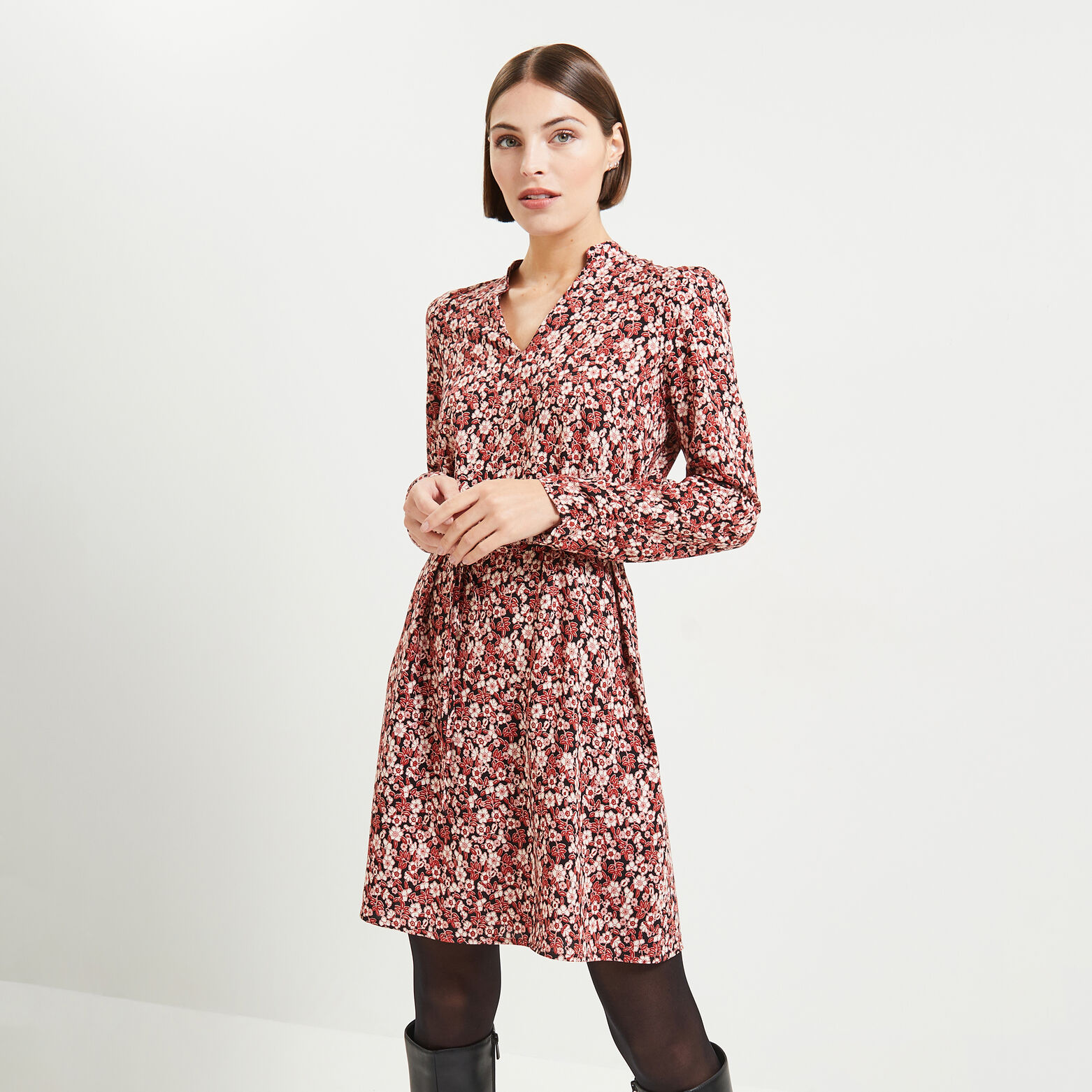 Robe imprimée fleurs femme