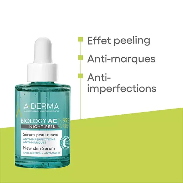 A-Derma Biology Ac Night-Peel Renewal Serum 30ml