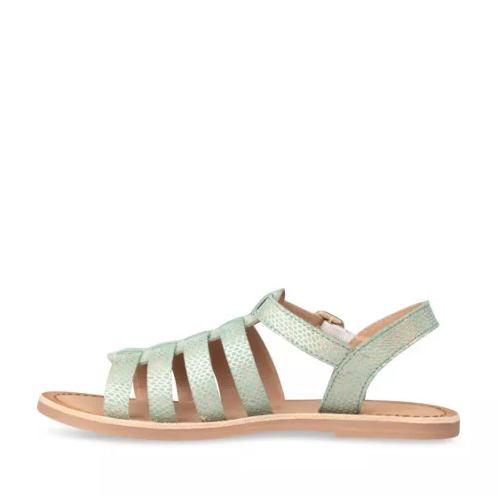 Sandales VERT LOVELY SKULL CUIR