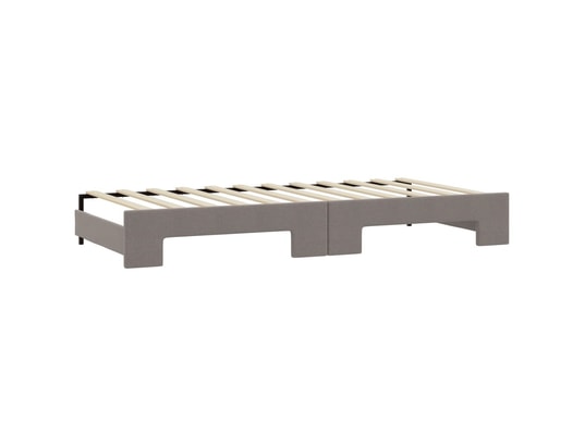 VIDAXL - Lit de jour avec gigogne et matelas taupe 80x200 cm tissu
