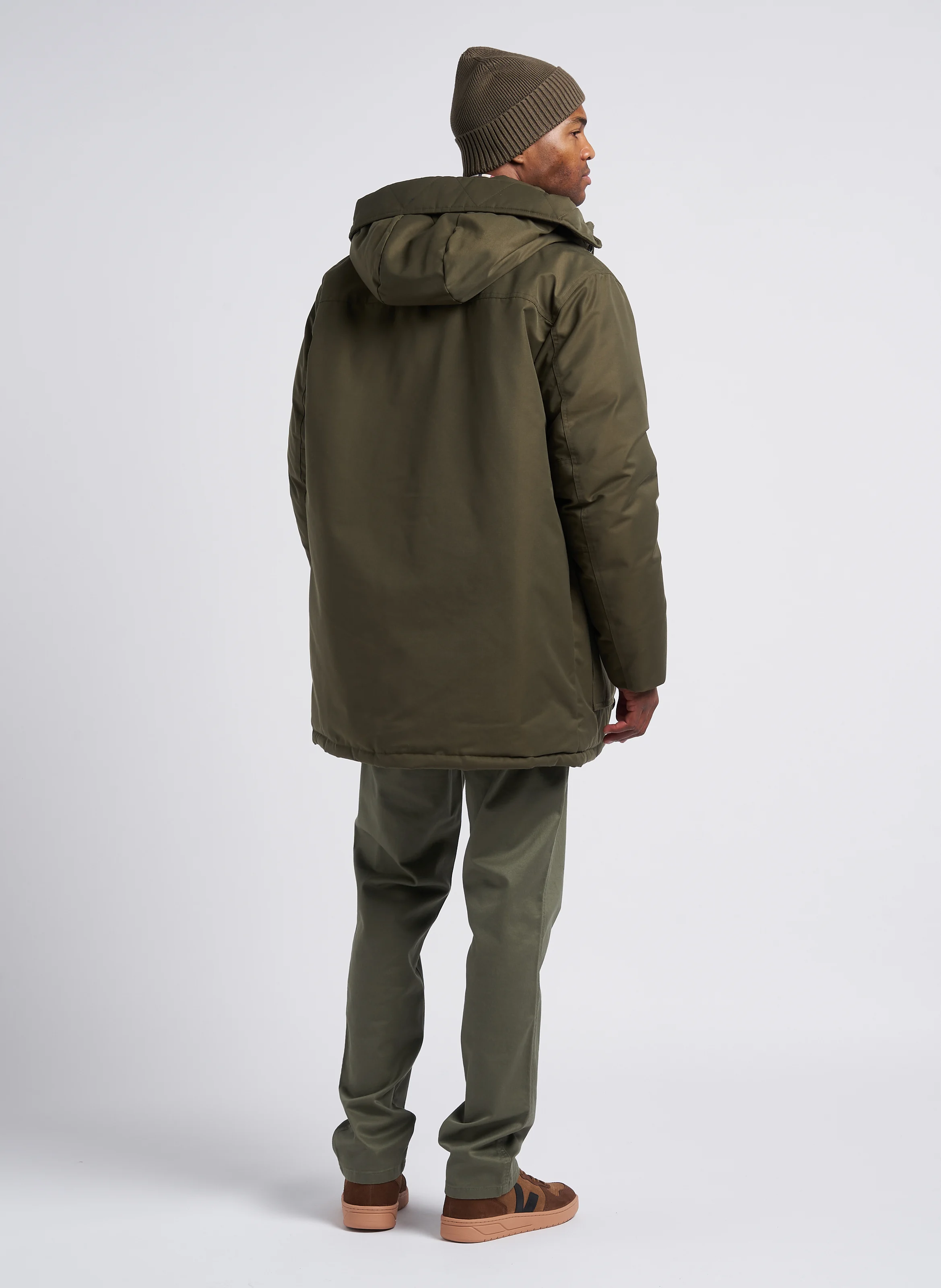 Pantalon chino slim-fit en coton stretch | Kaki
