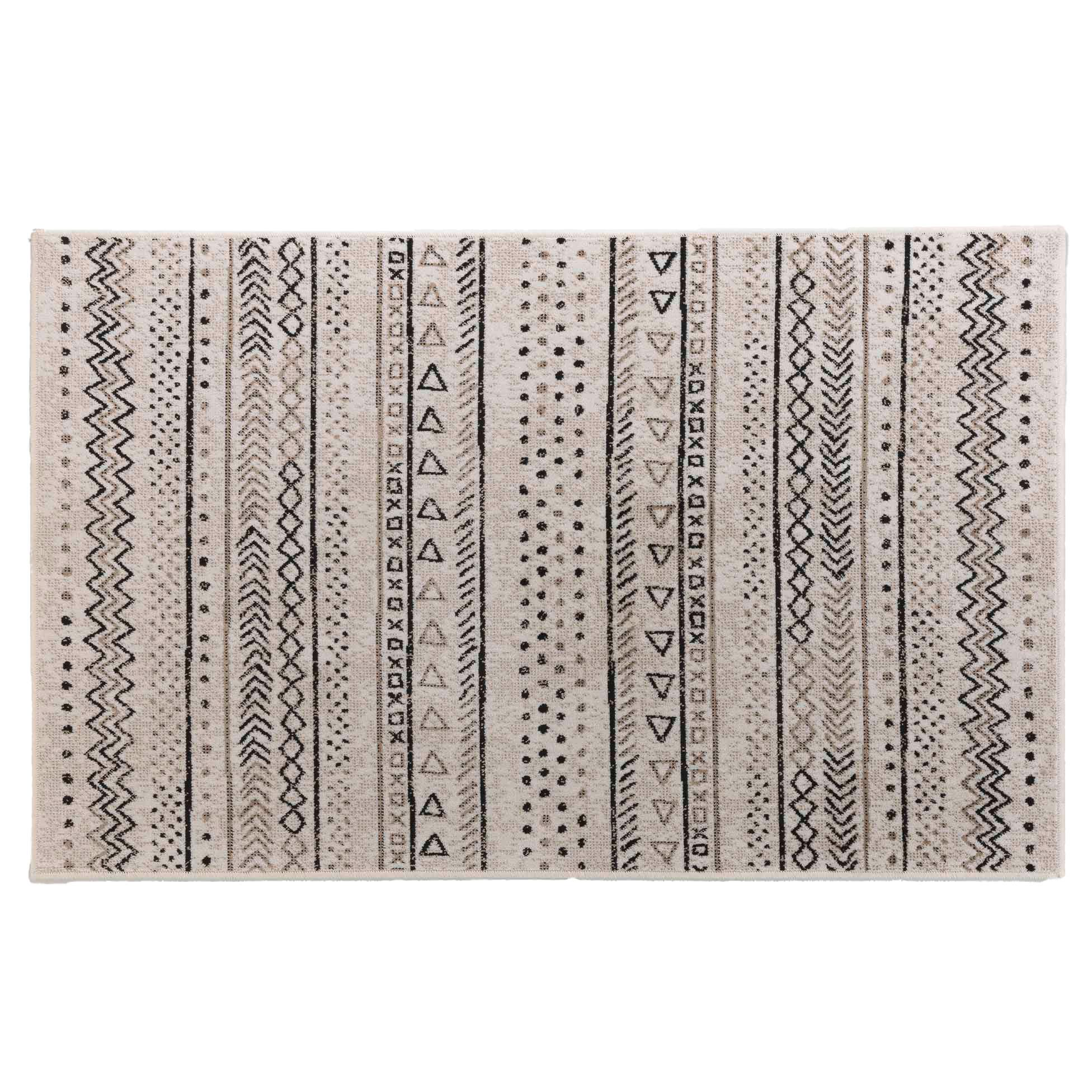 TAPIS RECTANGLE 68X110CM VISCOSE TISSEE TALLULAH NATUREL