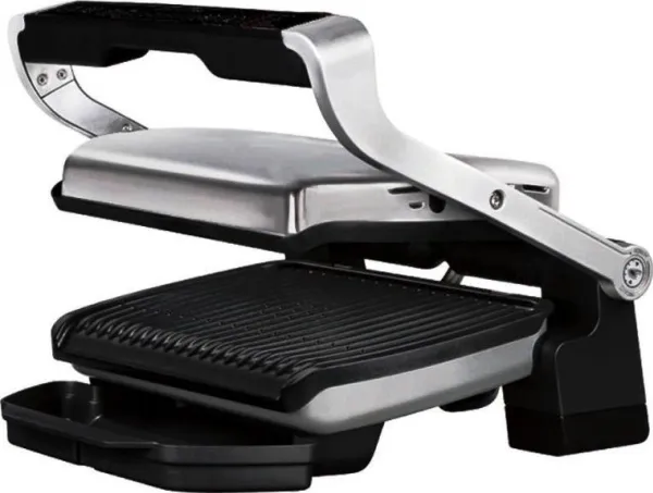 Tefal OptiGrill  GC706D34 - Grill - elektrisk - 600 cm2 - rustfrit stål/sort