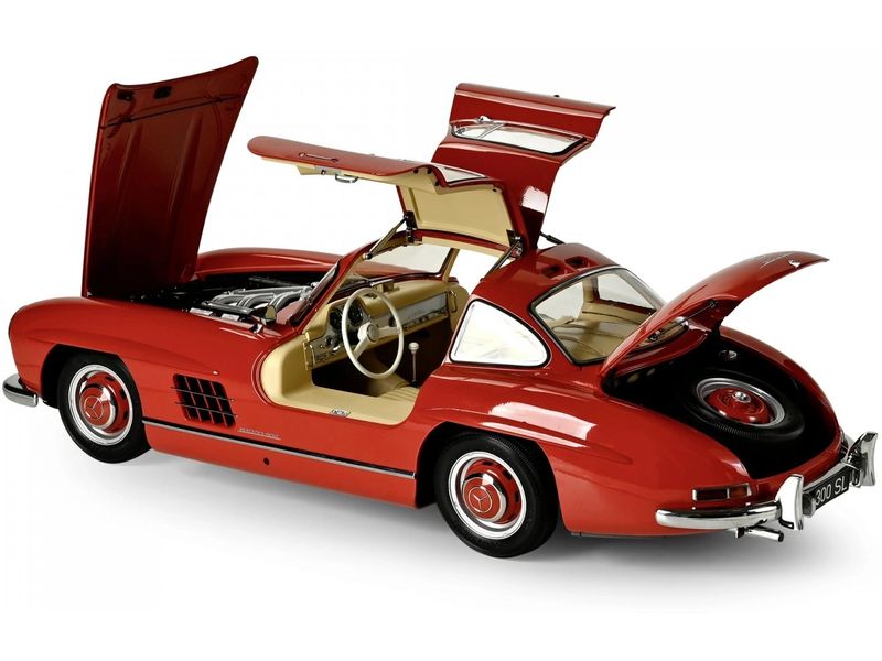 IXO Models Bausatz Mercedes 300 SL, Rot 1:8 Modellbausatz im Massstab 1:8