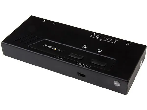 StarTech.com 2x2 HDMI Matrix Switcher - 4K UltraHD HDMI Switch with Fast Switching, Auto-Sensing and Serial Control (VS222HD4K) - Video-/audioswitch - 2 x HDMI - desktop