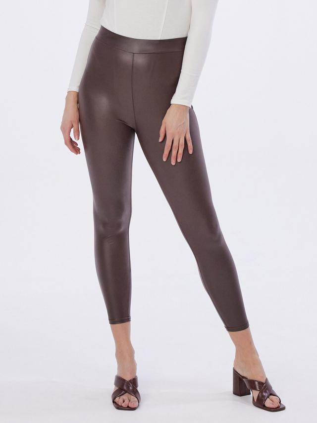 Leggings Glattlederoptik